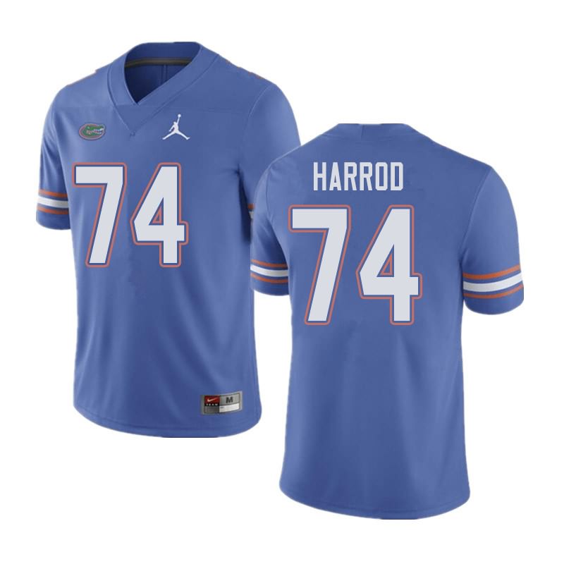 NCAA Florida Gators Will Harrod Men's #74 Jordan Brand Blue Stitched Authentic College Football Jersey WSZ8864GL